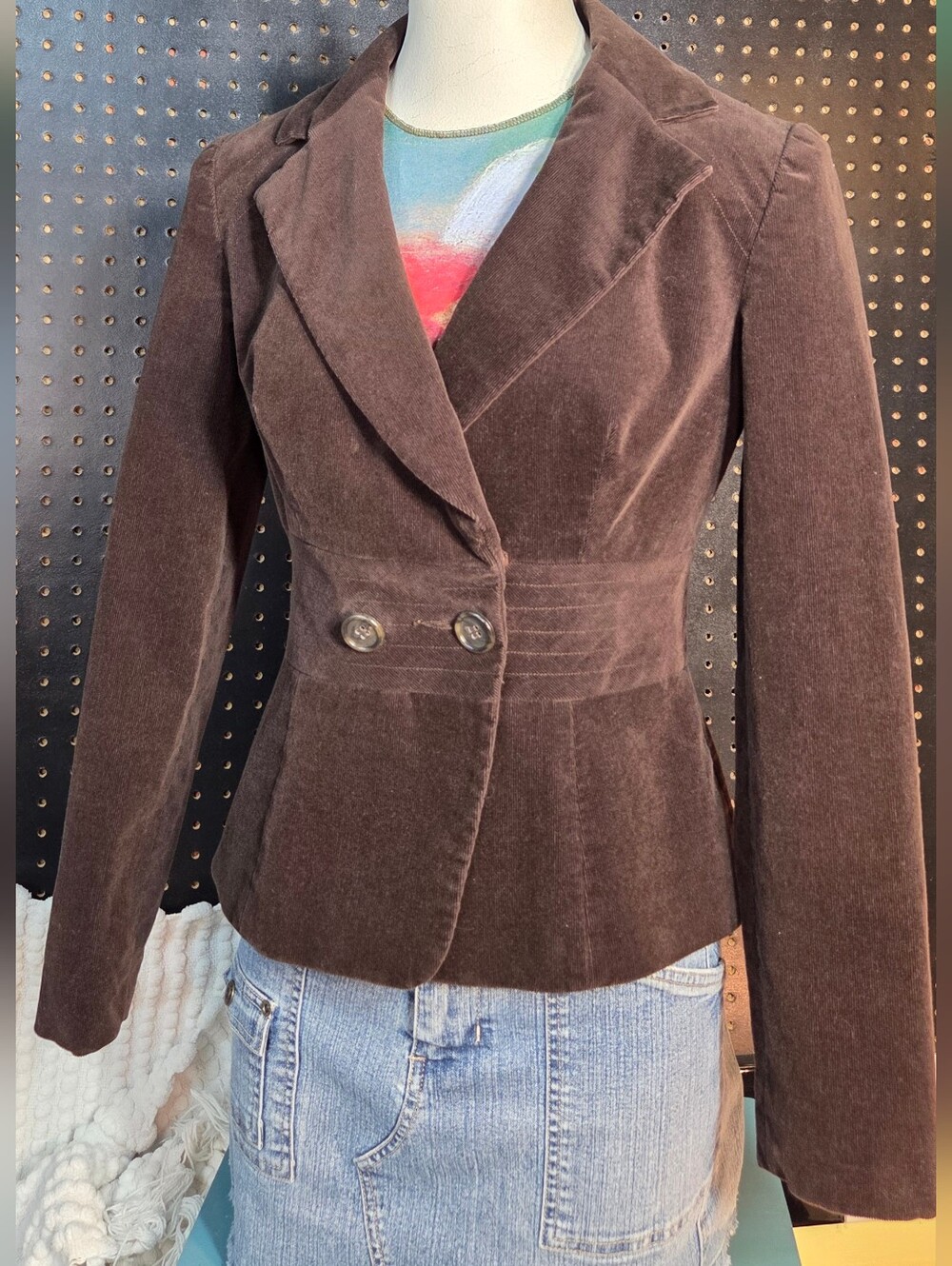Y2K Moda International Brown Corduroy Blazer